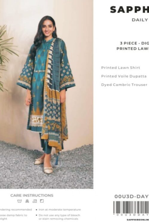 Sapphire Lawn 3-Piece Suit | New Design | Summer Collection 2024