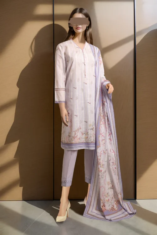 Unstitched Printed Khaddar 3 Piece WUNS 4042