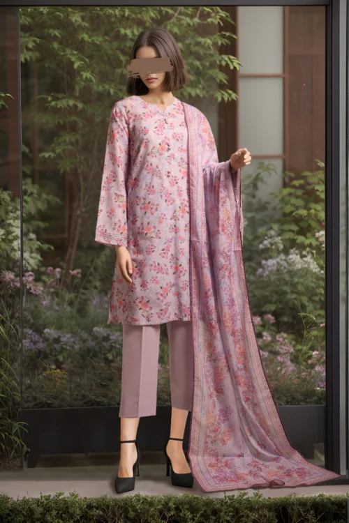 Unstitched Printed Khaddar 3 Piece WUNS 4046