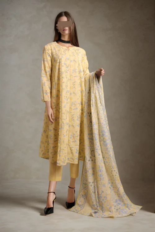 Unstitched Printed Khaddar 3 Piece WUNS 4067