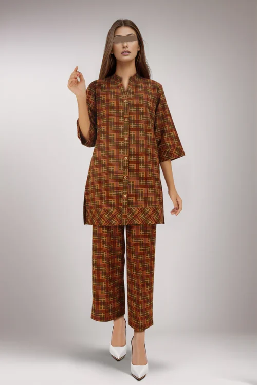 Unstitched Printed Cotton Khaddar 2 Piece (Shirt/Trouser) WU2P-4683